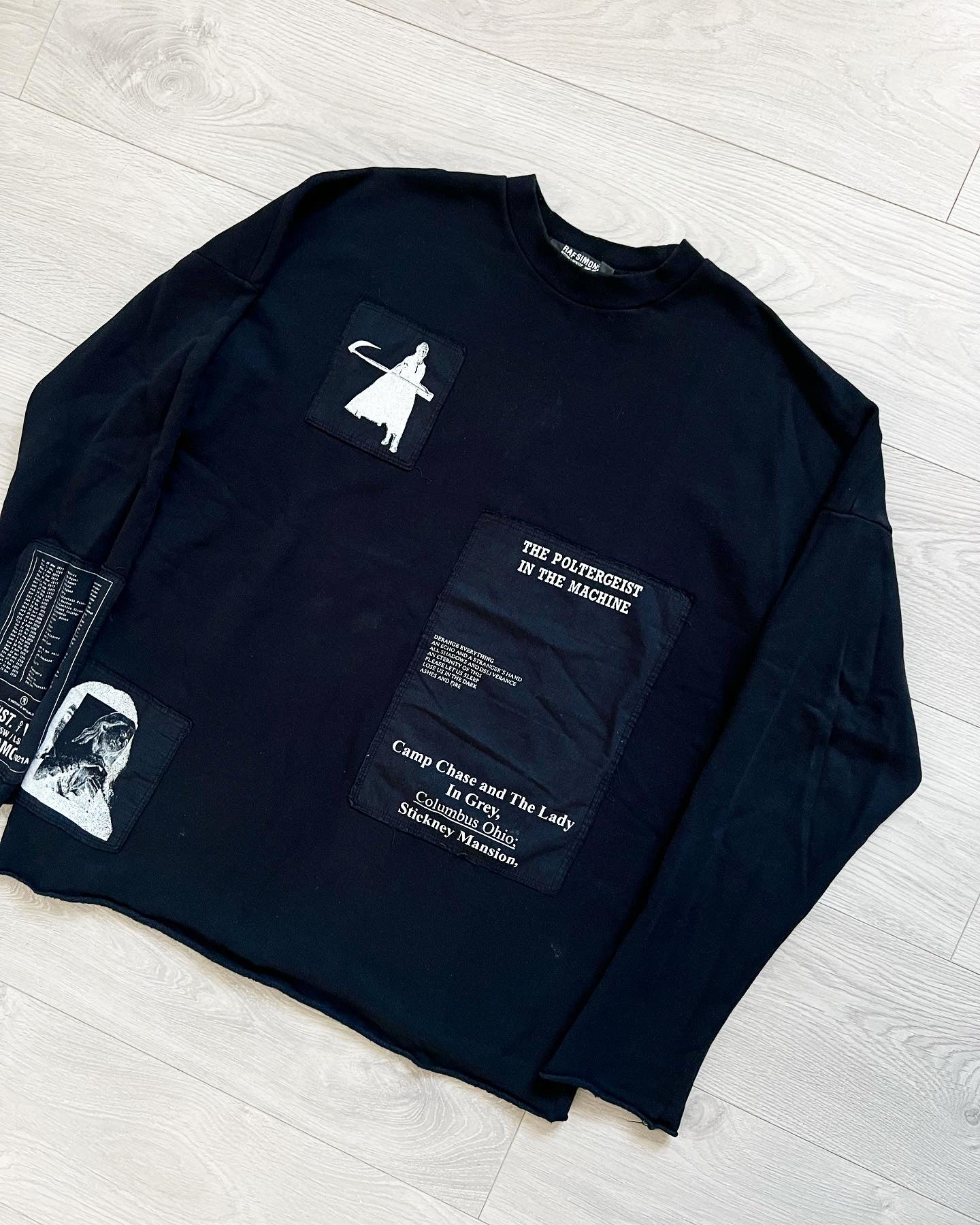 Raf Simons AW2005 Poltergeist 'History Of My World' Patch Sweater