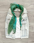 Martin Margiela Artisanal Line 0 SS2004 Re-Constructed Trompe L'oeil Denim Shawl Vest - One Size